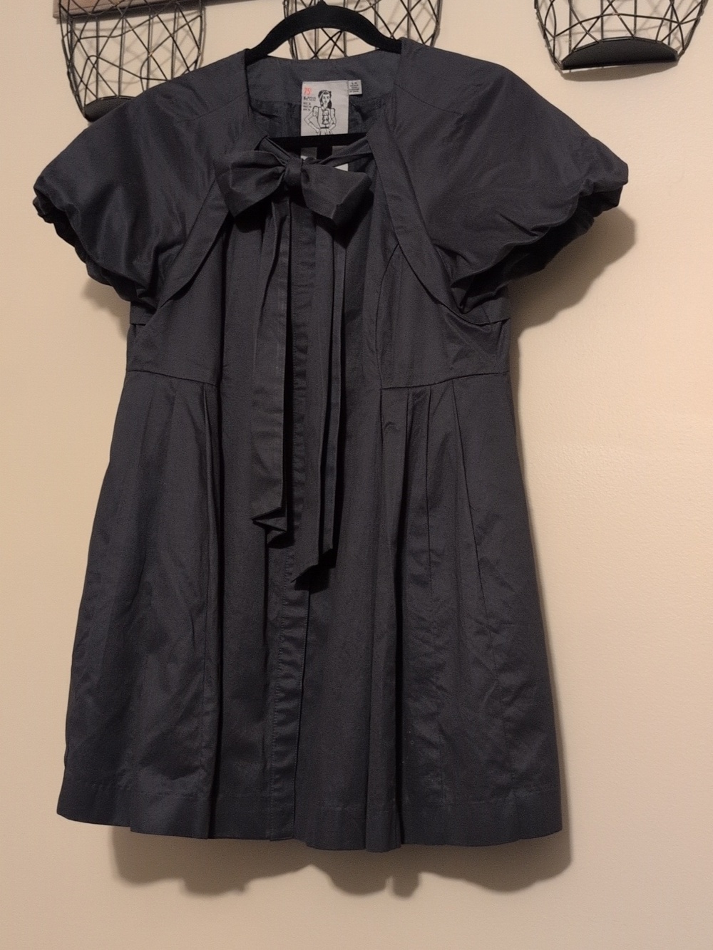 Twelve by Twelve Puff Sleeve Gray Dress